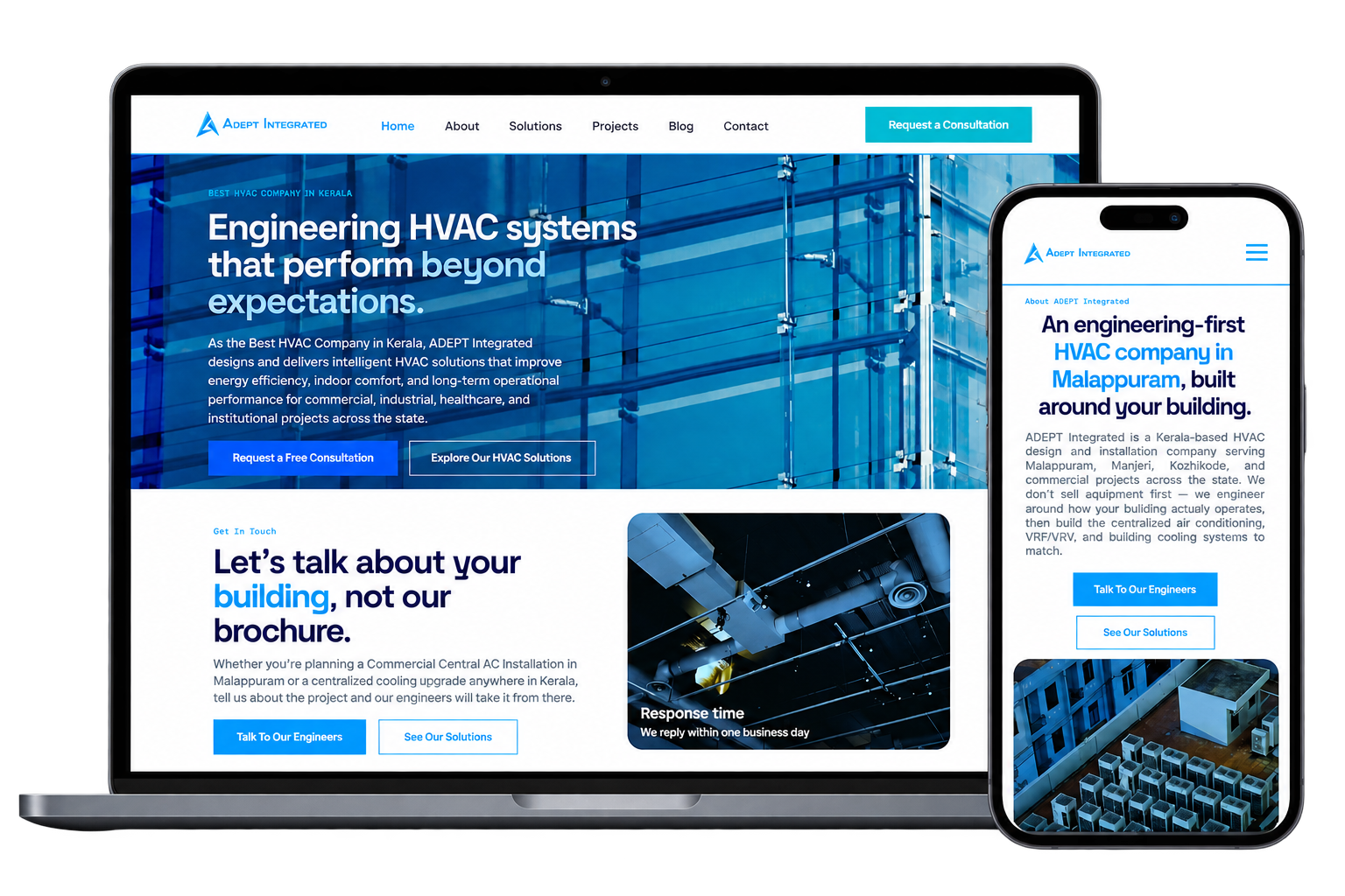 Adept Integrated website preview